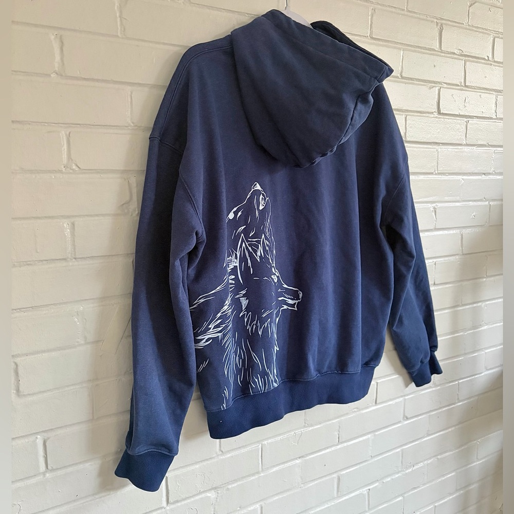 ❌SOLD❌ KENSHIN KOLLECTION Graphic Hoodie Hand+Wolf Anime/Manga Design, SZ M EUC - Picture 7 of 9